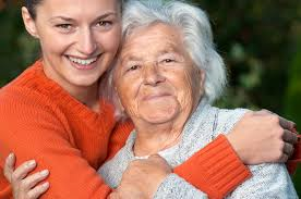 Young Woman and Older Woman Hugging